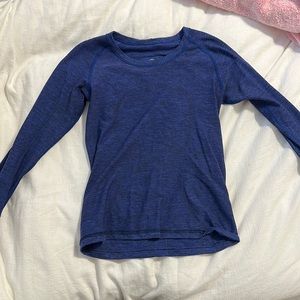 lululemon athletica Long Sleeve Crew in Deep Blue Heather